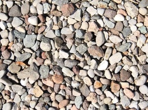 Gravel, pebbles, or shell